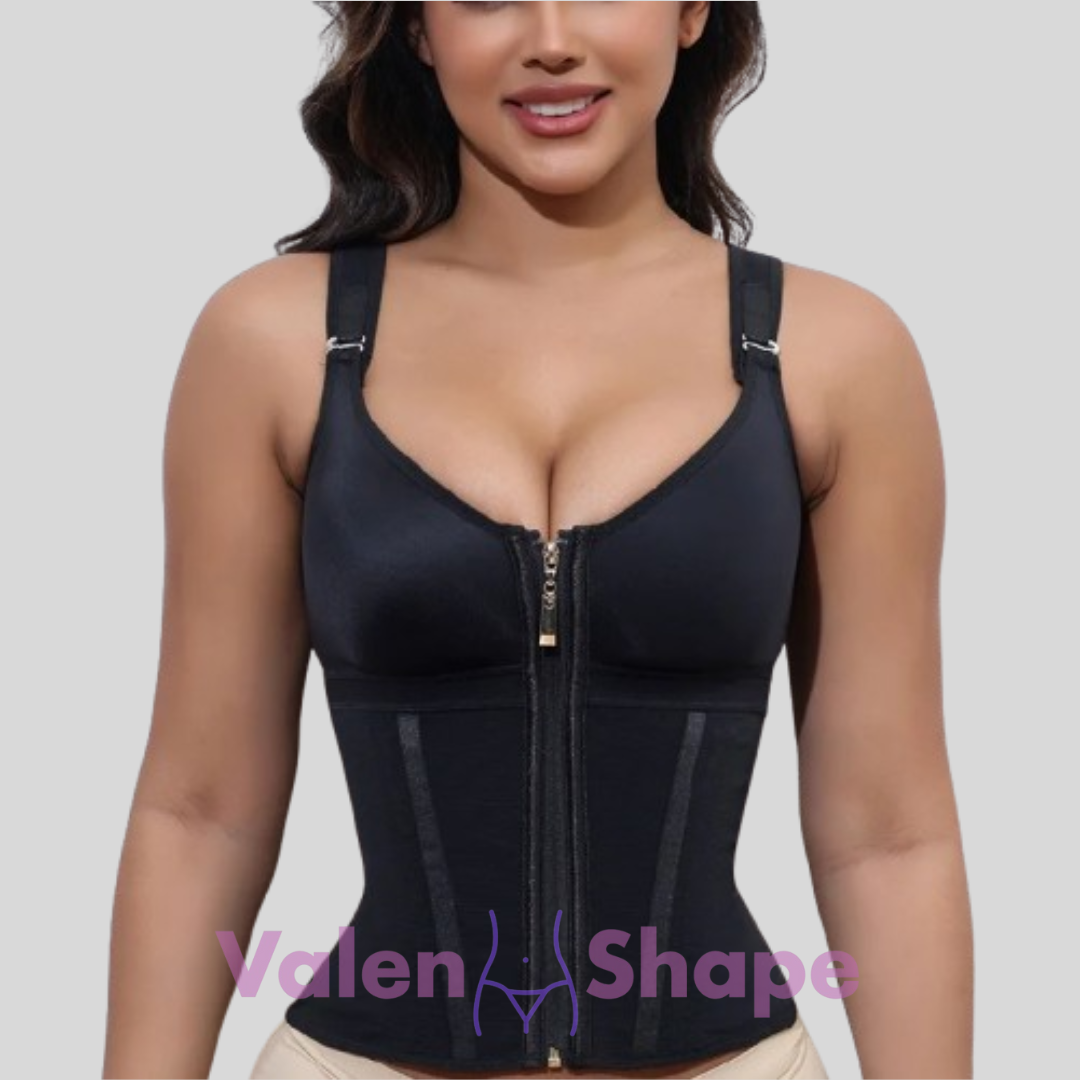 Purple Vest Faja Colombian Girdle High Compression Waist Trainer with Zipper Slimming Tummy Control Shapewear Body Shaper Corset