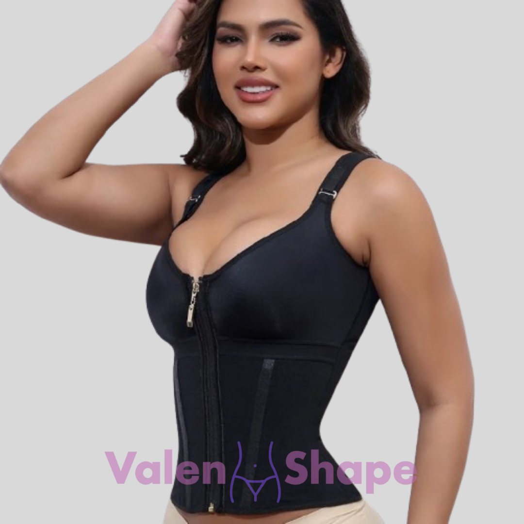 Purple Vest Faja Colombian Girdle High Compression Waist Trainer with Zipper Slimming Tummy Control Shapewear Body Shaper Corset