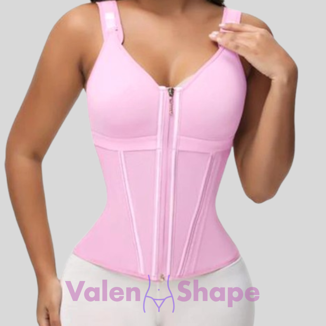 Purple Vest Faja Colombian Girdle High Compression Waist Trainer with Zipper Slimming Tummy Control Shapewear Body Shaper Corset