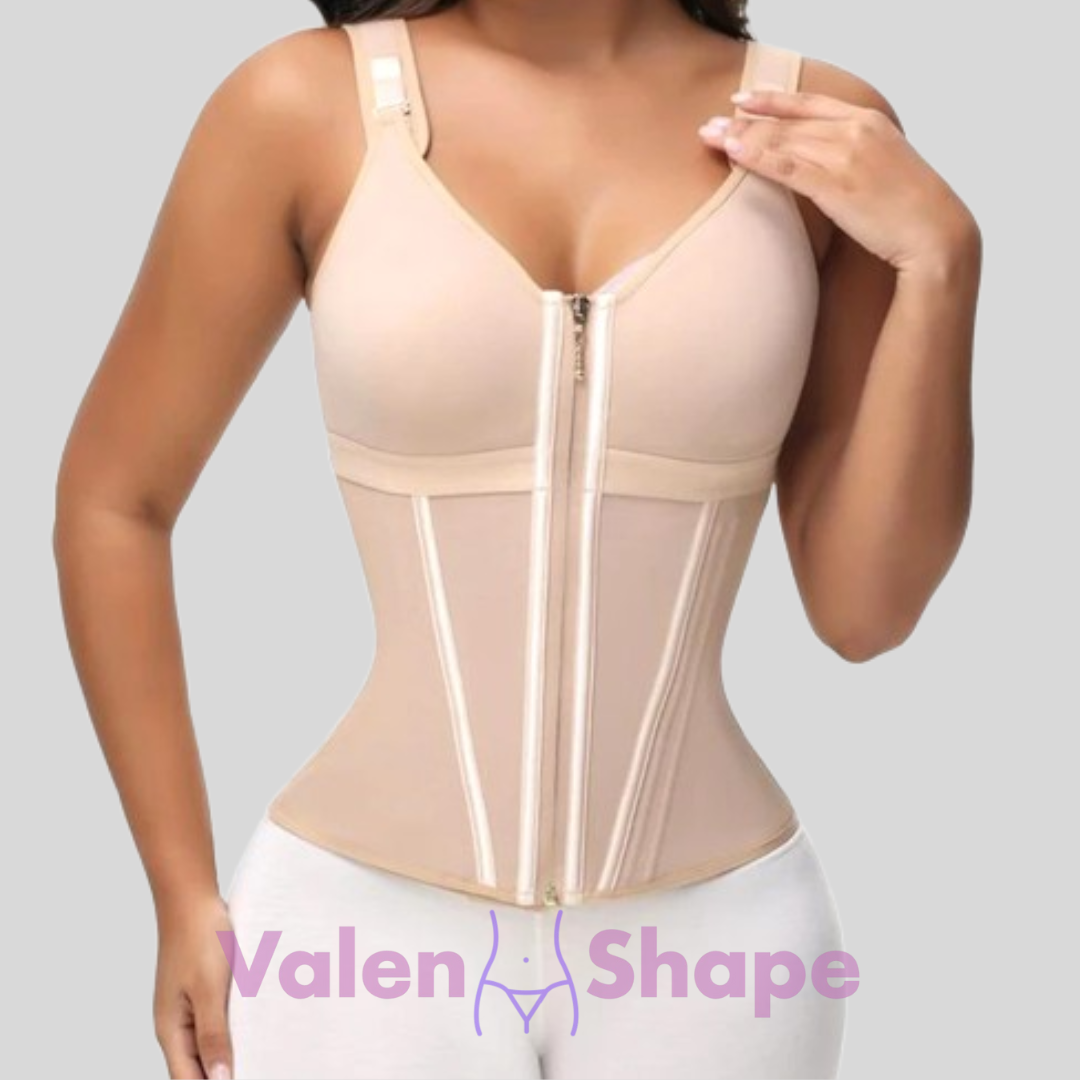 Purple Vest Faja Colombian Girdle High Compression Waist Trainer with Zipper Slimming Tummy Control Shapewear Body Shaper Corset